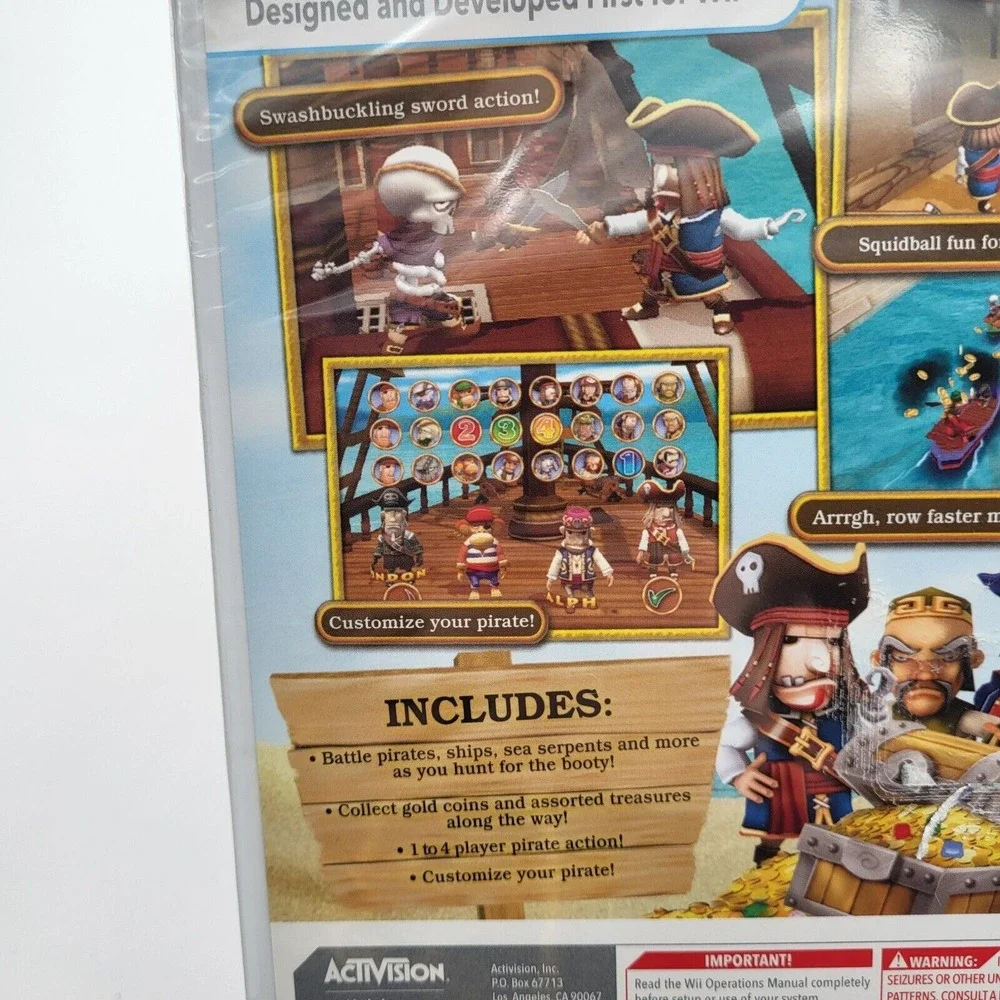 Nintendo Wii Kids Games Crazy Golf, Big Beach Sports, Pirates Blackbeard's Booty